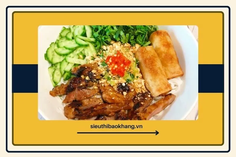 Bún Chả Giò Thịt Nướng