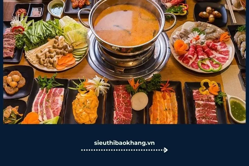 đồ ăn kiểu Hàn Quốc ở Sài Gòn Buffet lẩu nướng Taka BBQ